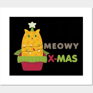 Meowy Christmas Posters and Art